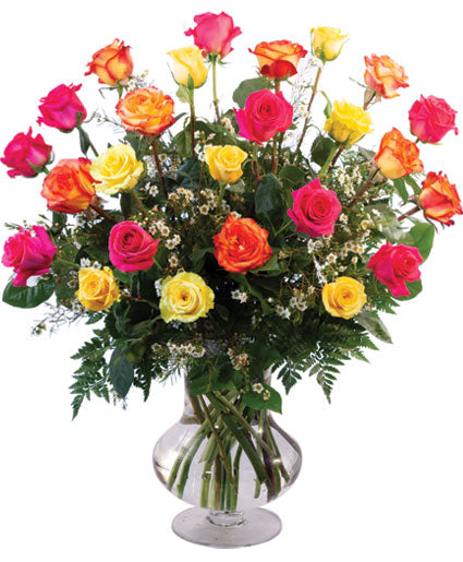 Rad Blooms - 24 roses mixed colors