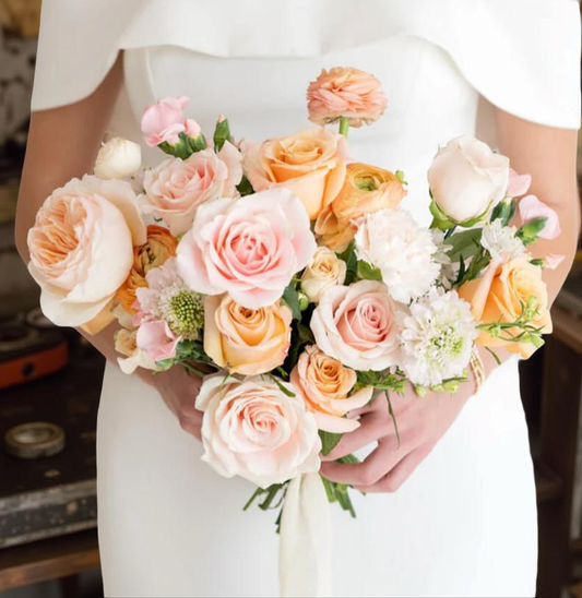 Peach Bridal Bouquet