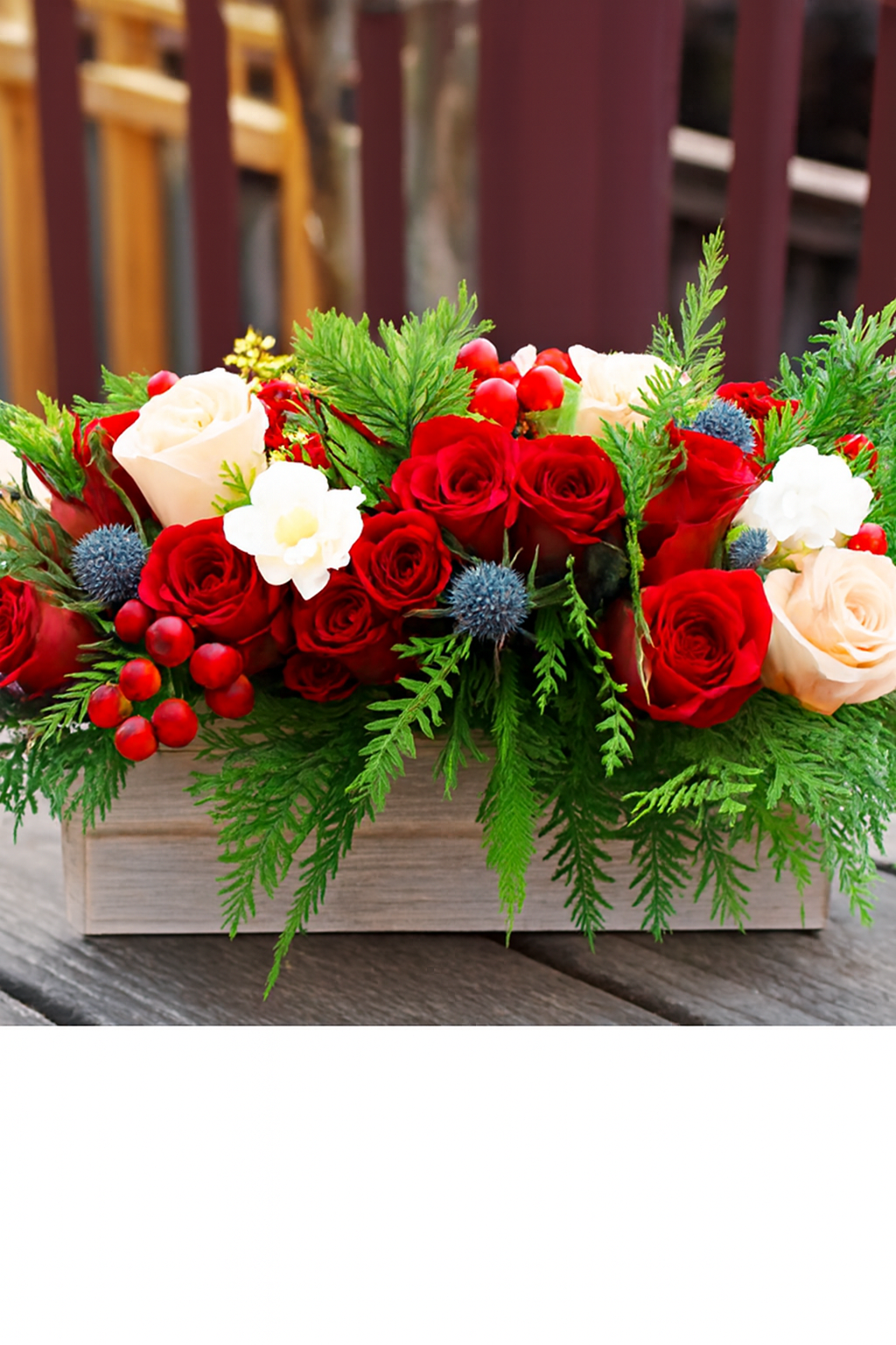 Christmas Box Floral Arrangement – Oakley CA; Discovery Bay CA Flower Delivery