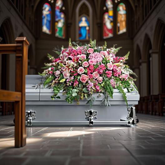 Pink Casket Spray