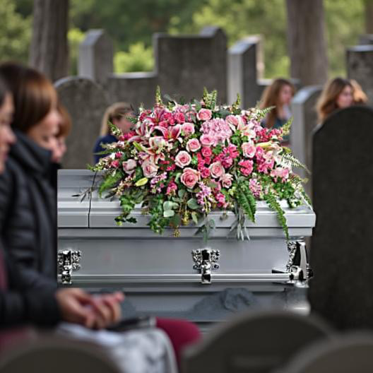Pink Casket Spray