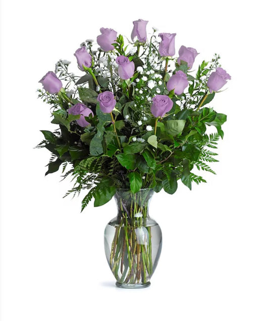 Long Stem Lavender Roses 12, 18, 24