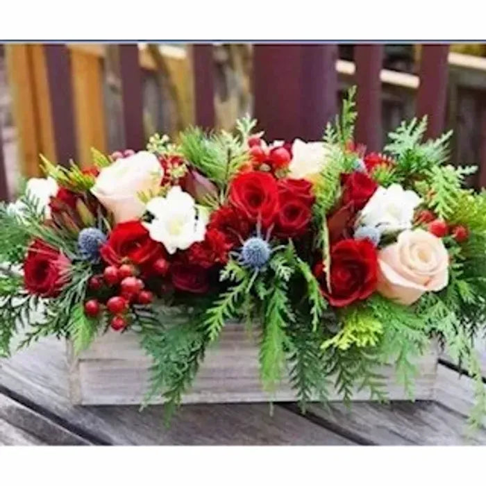 Christmas Box Floral Arrangement – Oakley CA; Discovery Bay CA Flower Delivery