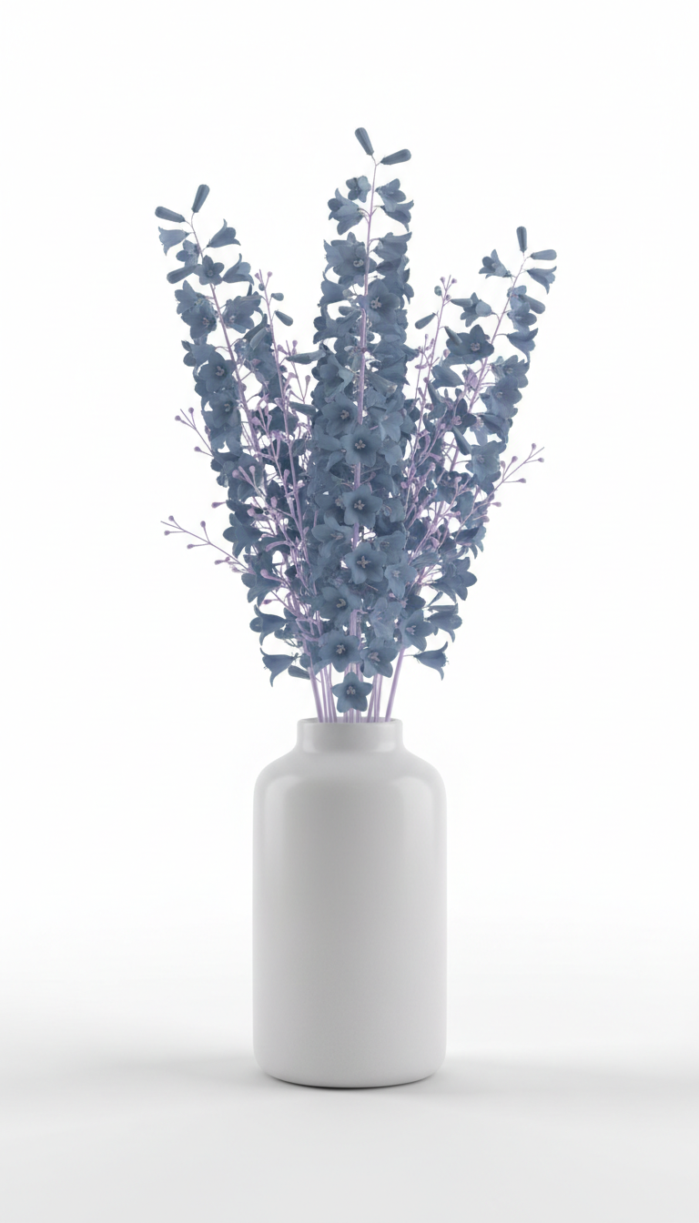 Slate Blue Minimalist Bouquet in Vase