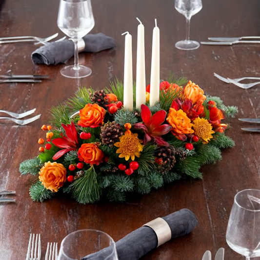 Fall Dinner Centerpiece
