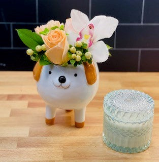 Love Puppy & Candle Gift