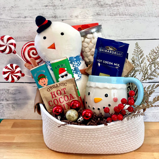 Snowman Hot Cocoa Gift Basket