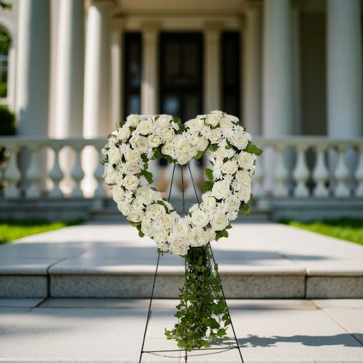Eternal Serenity Heart - Sympathy Flower Delivery